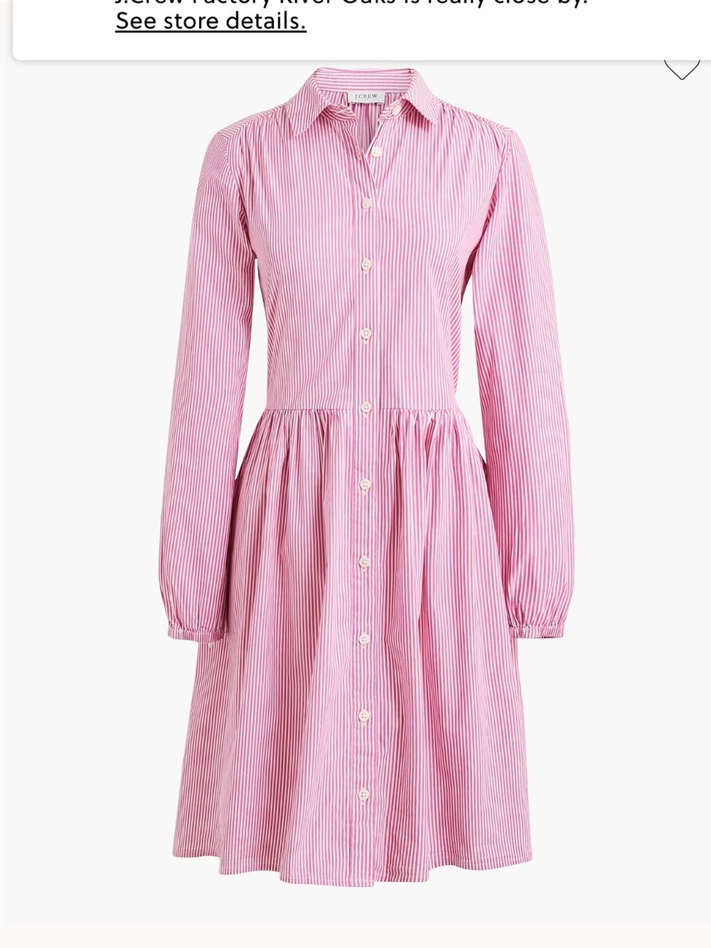 J. Crew Collared Chambray Mini Shirtdress Pink White Stripe Preppy
Size 6
